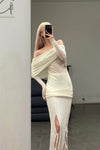 SWAYING/KNIT Water Soluble Wool Lapel SW22AW1T14 White PS50